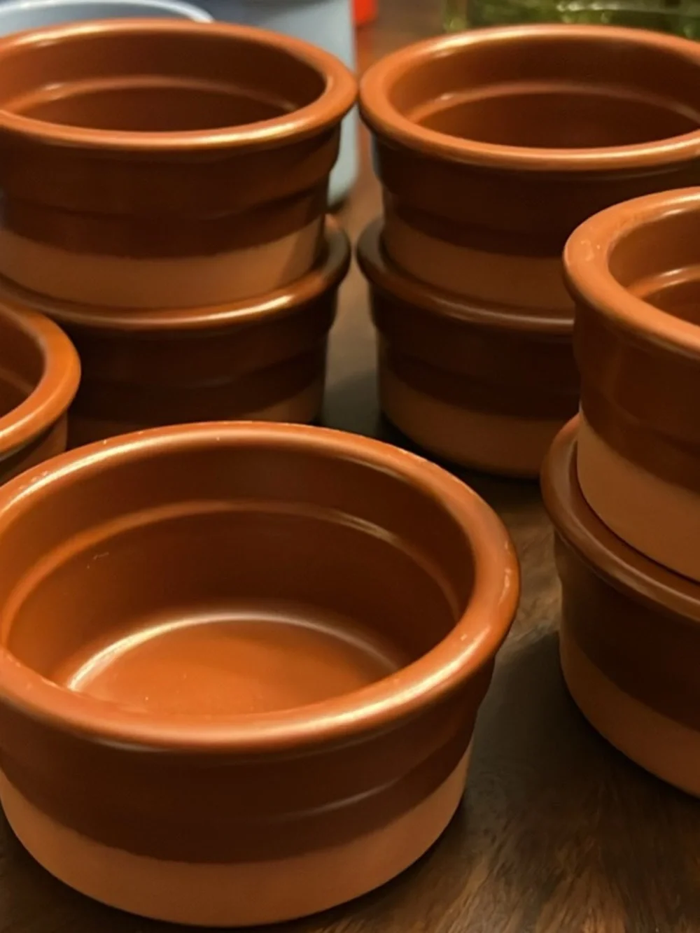 Terracotta Ramekins - Set of 8 Small Clay Bowls